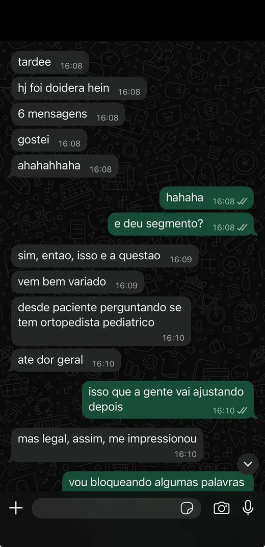 Mensagem de cliente elogiando o resultado do trabalho da N3